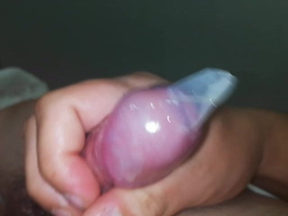 Cum in condom