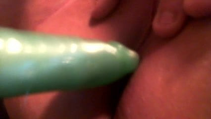 Pleasuring my hole.
