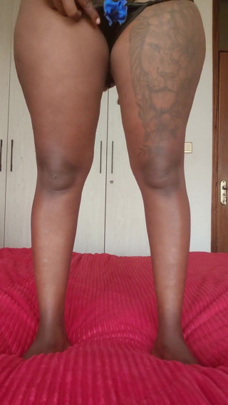 Horny Ebony Got so Soaked While Masturbating Under & Through Her Panties!(subscribe to My for Long Videos with Face Now)