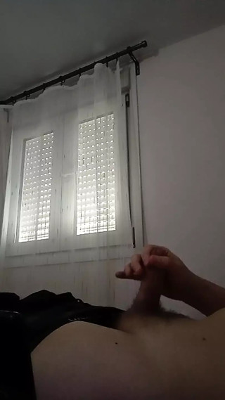 In the morning my stepmother played with my big dick but didn't let me finish  #14
