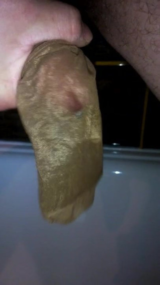 filling sock whit cum