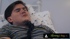 MOMMY'S BOY - Milf August Skye Takes Pity On Stepson's Bad Handjob And Gives Him Relief Fuck