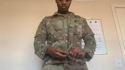 BBC Soldier Stripping Out of Uniform and Cumming