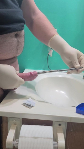 Urethral Sounding in Surgical Gloves