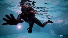 Underwater Giantess Hunts & Claims Her Tiny Prey