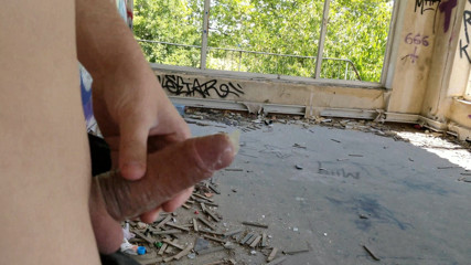 Condom cum in abandoned building