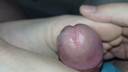 Footjob cum