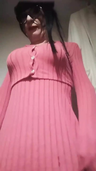 Effeminate Boy Dressed As A Woman In Front Of The Mirror thumbnail