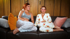 Interview Gone Wild Lesbian Pussy Share and Intense Orgasm