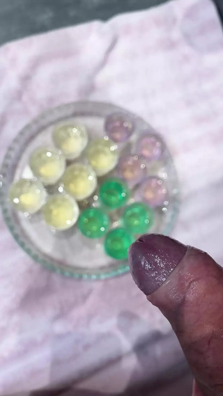 Pissing in many shot glasses