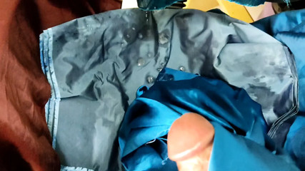Handjob with blue satin salwar of nurse in office (62)