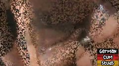 Real German gay barebacked and jizzed at home by BF