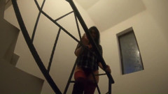 A Shamefaced Milfycalla Peeing on the Staircase Ep 152