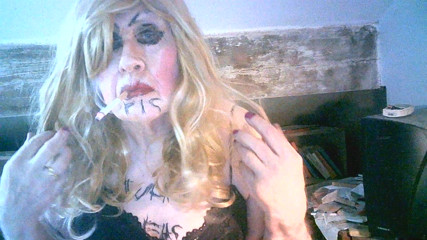 Smoking fuckpig slag Sarah's piss drinking, anal penetration, and wanking humiliation thumbnail
