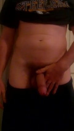 Darrin shows his uncut cock again.