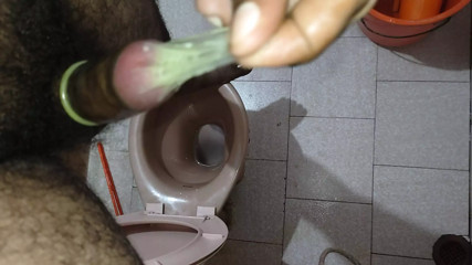 Hot cum in condom part -2