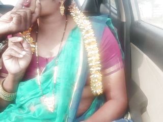 Step dad daughter in law car sex, telugu dirty talks, part -1