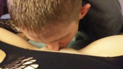 Alex eats Addy's pussy