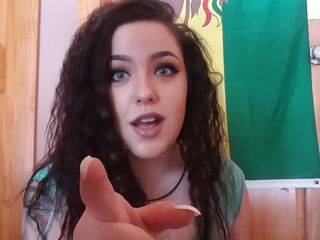 ASMR sexy girl with curly hair perfect body nails and makeup