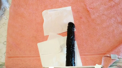 I then took a bigger vibrator and cum