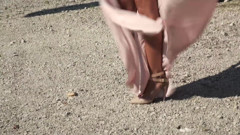 Pretty fashionista seduces while masturbating her clit