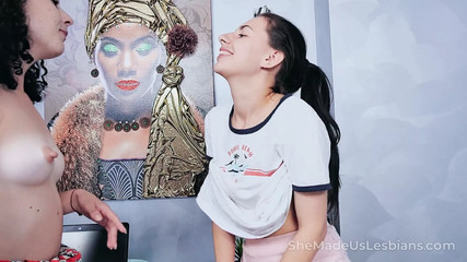 She Made Us Lesbians - Cuties Lick Ice-Cream And Pussies