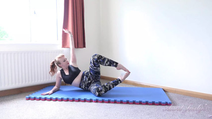 AuntJudys - Busty Mature Bombshell Mrs. Red - Horny Yoga Workout