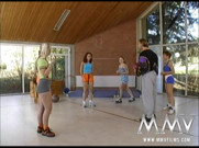 Sport lesson ends with hard flexible fuck and facial for horny student