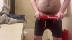 Showering then chastity 