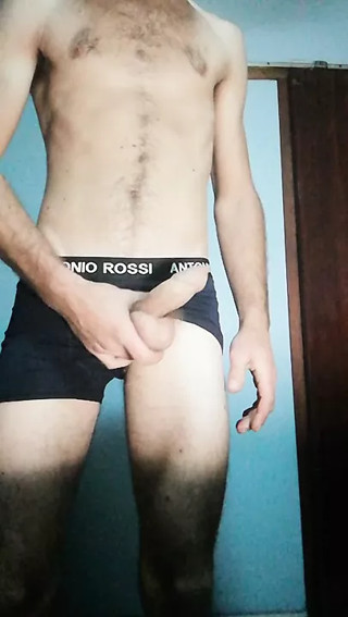 Young man teasing and then cumming so hard legs go weak.