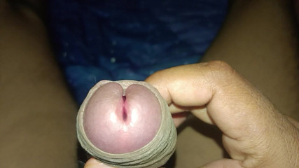 Men masturbation small dick on bed