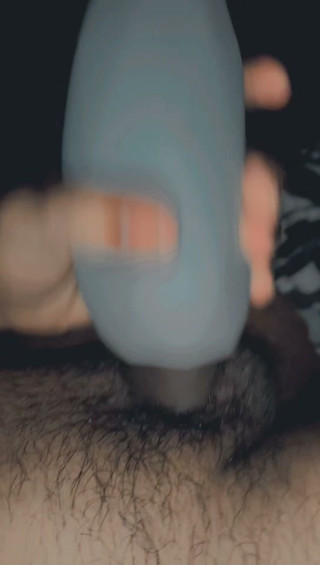 Playing with sex toy mastrubation