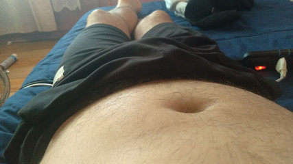 huge amateur penis sweating on a very hot day