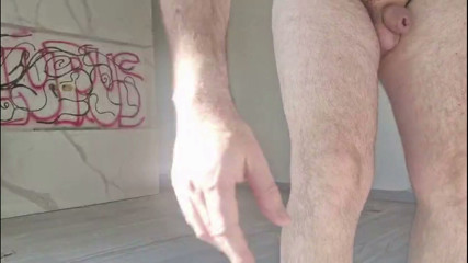 All naked in an abandoned building