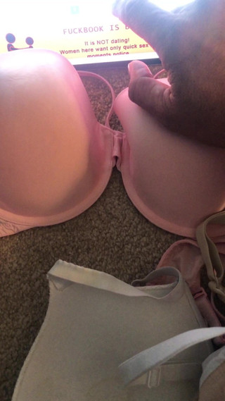 Jerking off in co workers bra panties and lingerie