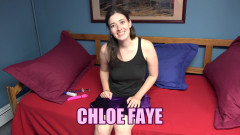 Brunette MILF Chloe Faye makes herself cum with two toys