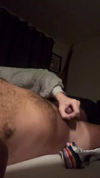 Finally roommate touch my dick and make me cum