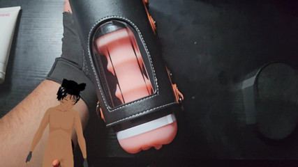 Using an automatic Male masturbator that is someone else is gonna use.