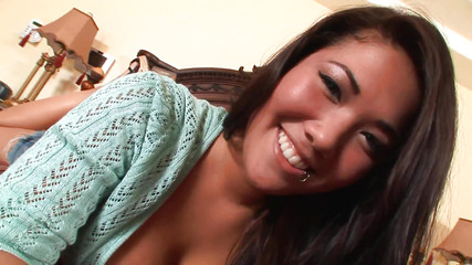 Fresh pussy London Keyes an Asian slut loves to take it in