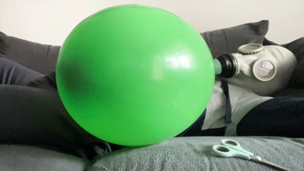 The N.V.A. MASK NO.2 - THE FLOW MINIMIZER - N.V.A LATEX MASK BREATHPLAY WITH BIG BALLON