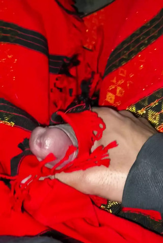 Fucking on beautiful red lungi