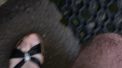 SEXY WHITE FEET IN REVEALING MULES