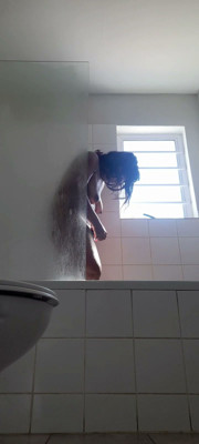 Recording my sexy Indian wife in the shower