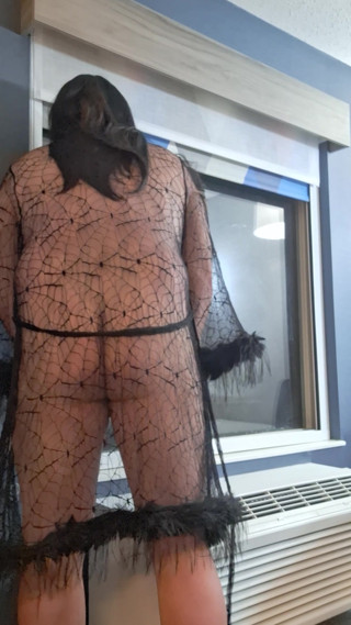 Victoria Lecherri  I am nude under this very sheer see thru robe very very horny waiting for Daddy to cum by  The shades are open and if any | Tranny Update | Porn videos