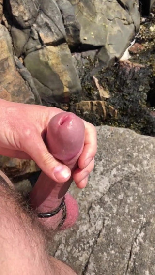 Walking with a hardon at the nude beach
