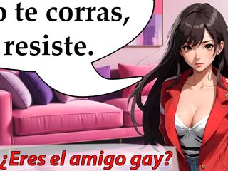 Spanish JOI - Are You the Gay Friend? Don&#039;t if you want to go to the party with her friends...