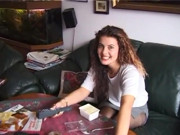Amateur playing with her hole in front of the camera