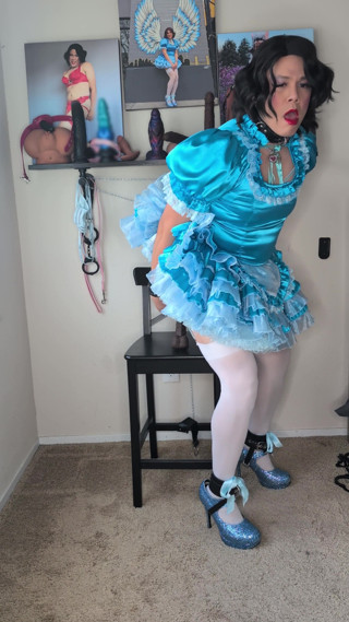 Sissy Candy Playing with Dildos Part 1