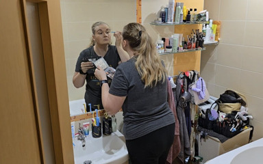 Watching My Wife Get Ready She Looks so Good – Mirror Makeup Routine