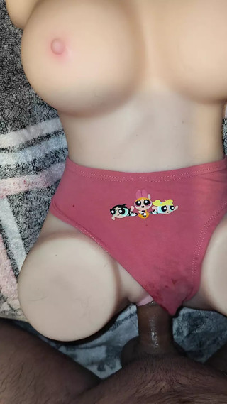 Asian virgin dick play on sexdoll silicone little pantie
